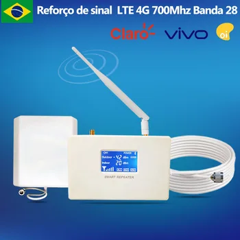 EasyBoost 700 Mhz B28 Усилвател на сигнала на LTE 4G Работи за повторител на мобилен оператор Claro, Vivo, Ой Bluetooth Връзка за Управление на приложение