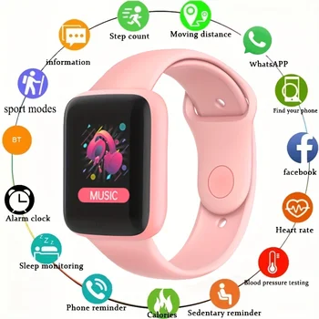 Смарт часовници D20 Y68 Bluetooth Answer Покана Sport Фитнес следи с Потребителски набор от Smartwatch За Мъже и Жени, които измерват кръвно налягане PK D13 D18