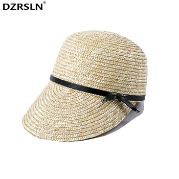 2024 Модерна Бейзболна шапка Дамска Лятна шапка Слама За почивка на море, Куполообразная лента за почивка, Елегантност, Плажни Шапки с чадър