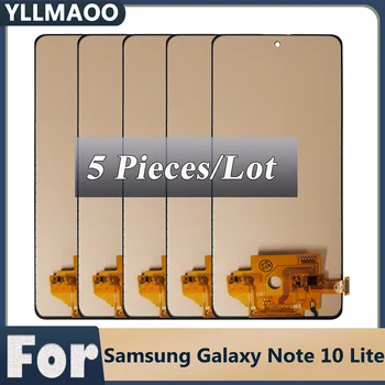 5 бр. Висок TFT дисплей За Samsung Galaxy Note 10 lite N977 (без рамка) LCD сензорен дисплей, Дигитайзер за Samsung note10 lite