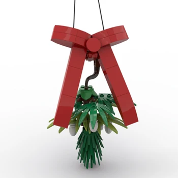 MOC Коледна подвесная модел Имел, тухли, градивен елемент 2023, детски играчки, Коледни подаръци за момчета и момичета