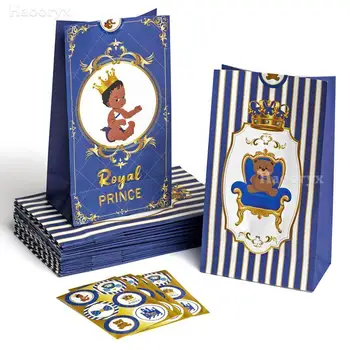 Плик Royal Prince, Подаръчни пакети за връщане на Бонбони, сладкиши, десерти, Торбичка със стикери-уплътнения За парти в чест на рождения Ден на Детето