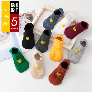 5 Чифта Прекрасни Памучни Чорапи-лодочек 