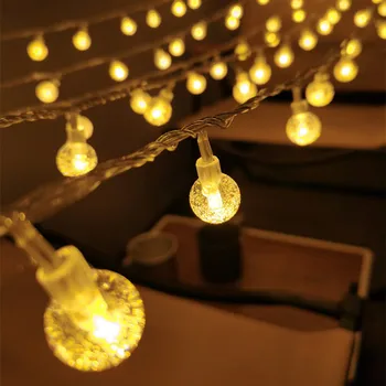 2023 LED Гирлянди с Топки-мехурчета, празнична атмосфера в помещението, Коледна украса, стая, батарейные светлини, Открит Водоустойчив На открито