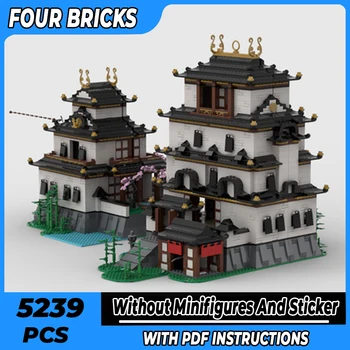 Строителни Тухли Moc Класически Модел на Крепостта Технология Samurai Stronghold Модулен блок Подаръци, Играчки За деца, Комплекти 