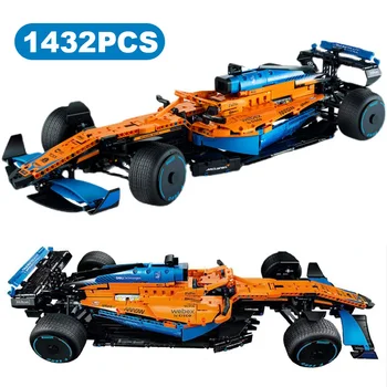 Технически Суперавтомобил McLarened F1 Formula 1 Модел на Състезателен автомобил Строителни Блокове City 42141 Vehicle Kit Тухли, Играчка За Дете Детски Подарък