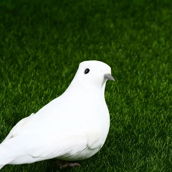 2 елемента бели гълъби перо от изкуствена пяна Любовник Гълъби на света птица начало декор